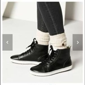 BIRKENSTOCK BARTLETT LADIES LEATHER BLACK SNEAKERS